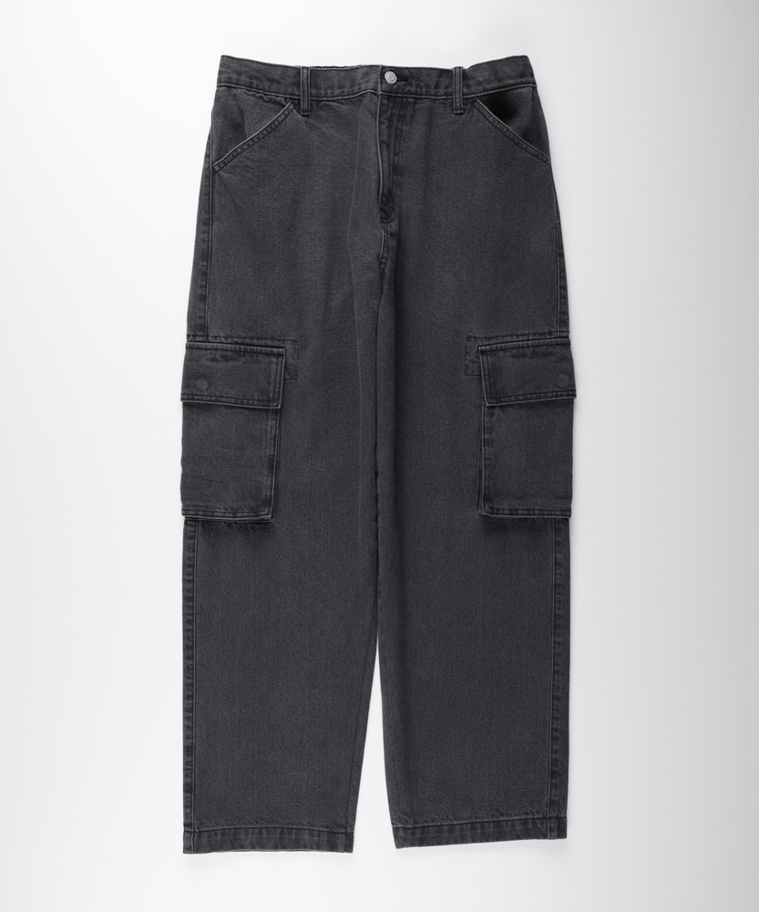 Open Yy ダークグレー カーゴパンツ ゴムウエスト Geek Office / ギークオフィス】OPEN YY Woven WASHED ROLLED