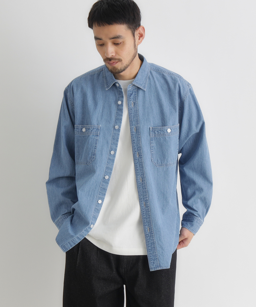 デニムロングスリーブシャツ