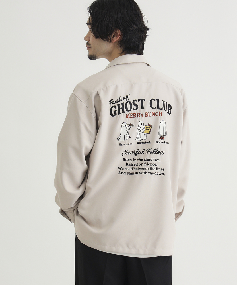 【POWER TO THE PEOPLE】バック刺繍長袖シャツ