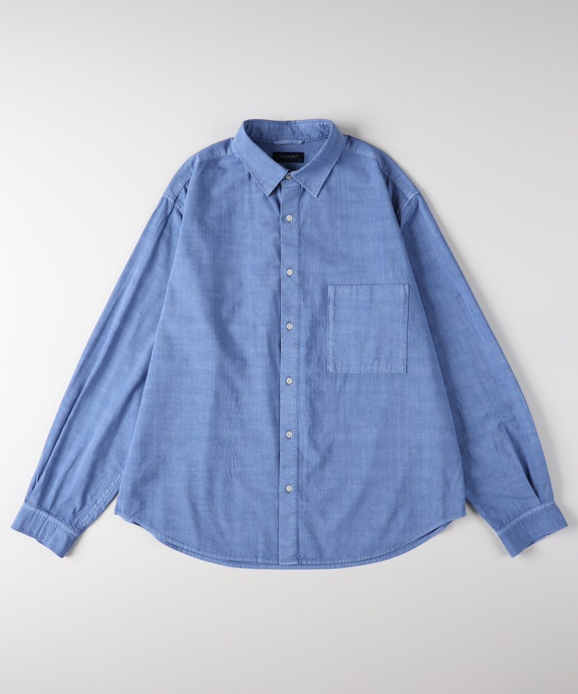 製品染めブロード長袖シャツ(S ブルー): トップス｜Right-on公式