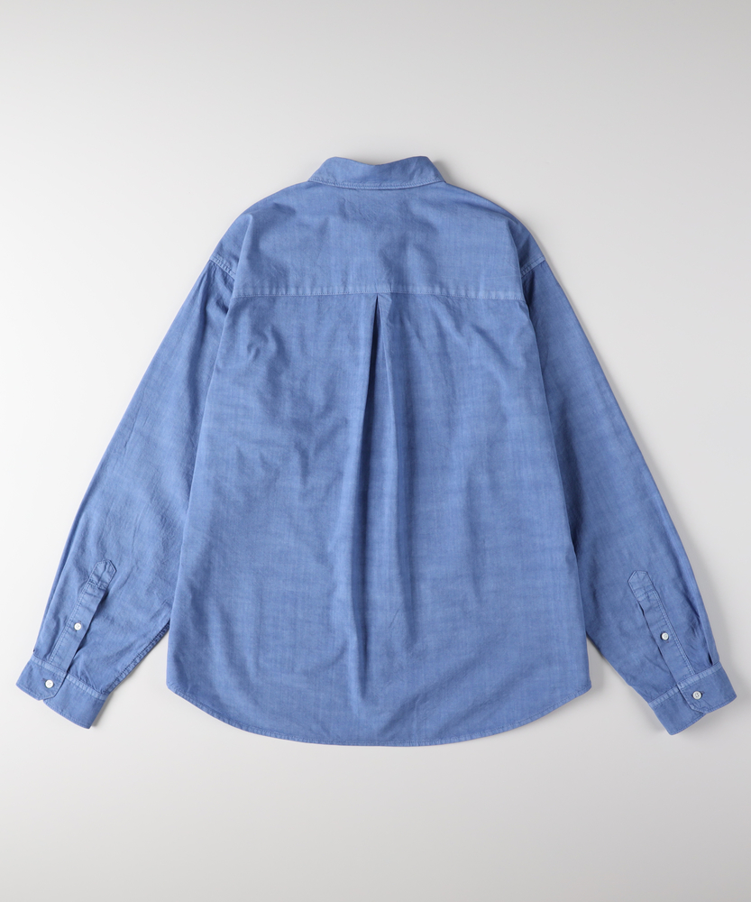 製品染めブロード長袖シャツ(S ブルー): トップス｜Right-on公式