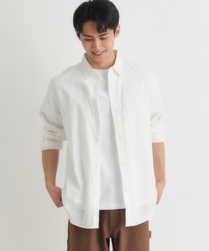 綿麻長袖シャツ