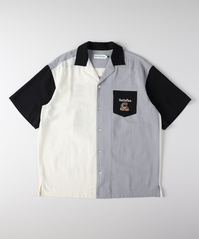 バック刺繍半袖シャツ