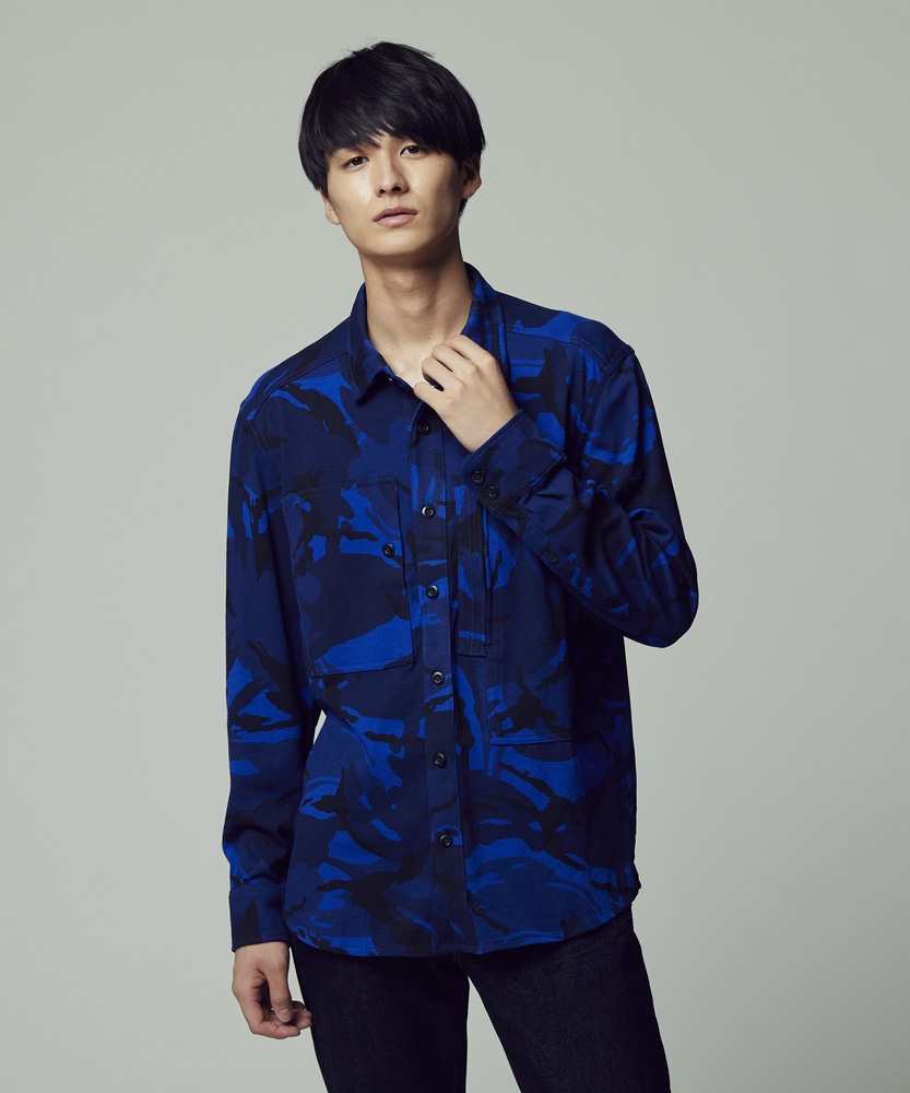 Powel カモフラ柄シャツ メンズ ジーンズセレクトショップ ライトオン
