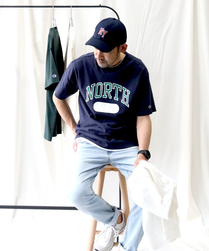 カプセルロゴカレッジtシャツ ジーンズセレクトショップ ライトオン