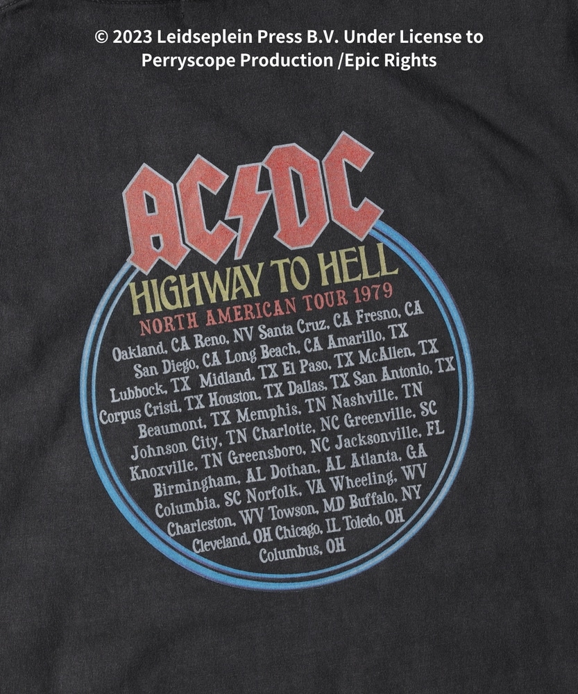 【希少】ACDCヴィンテージ風プリントラグランTシャツ バイカラー 着回し抜群 WEB限定】ヴィンテージ加工Tシャツ(ONE SIZE ブラック