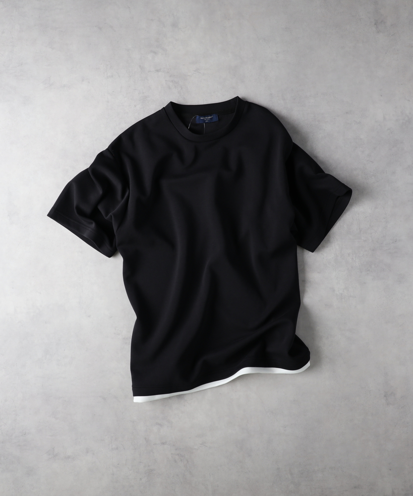 Yttm✳︎着画/専用/取置はNGです 裾フェイクレイヤードTシャツ(M ブルー): トップス｜Right-on