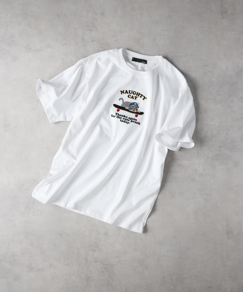 アニマル刺繍Tシャツ（WEB限定価格 9/17～9/23）(M ライト