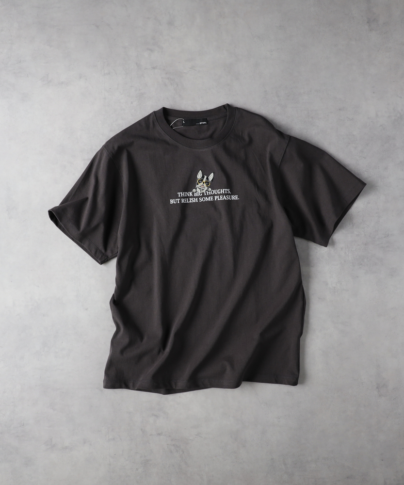 アニマル刺繍Tシャツ（WEB限定価格 9/17～9/23）(M ライト