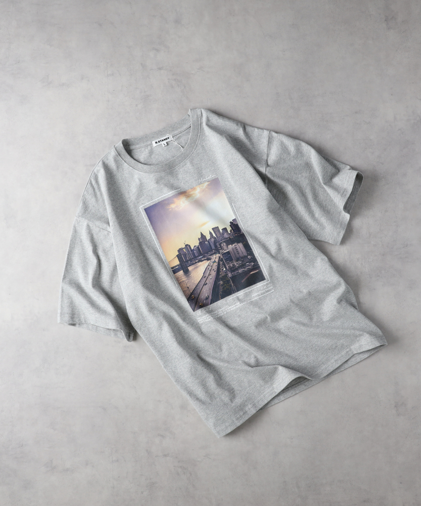 トップス ryoooooooo モノトーンフォトTシャツ(M グレー): トップス｜Right-on公式