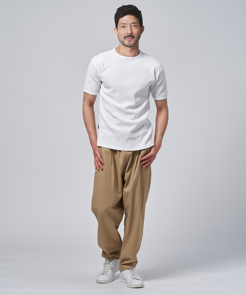 tシャツ 14ゲージ ワッフル クルー レディース ミニワッフルクルーTシャツ(S ホワイト): トップス｜Right-on