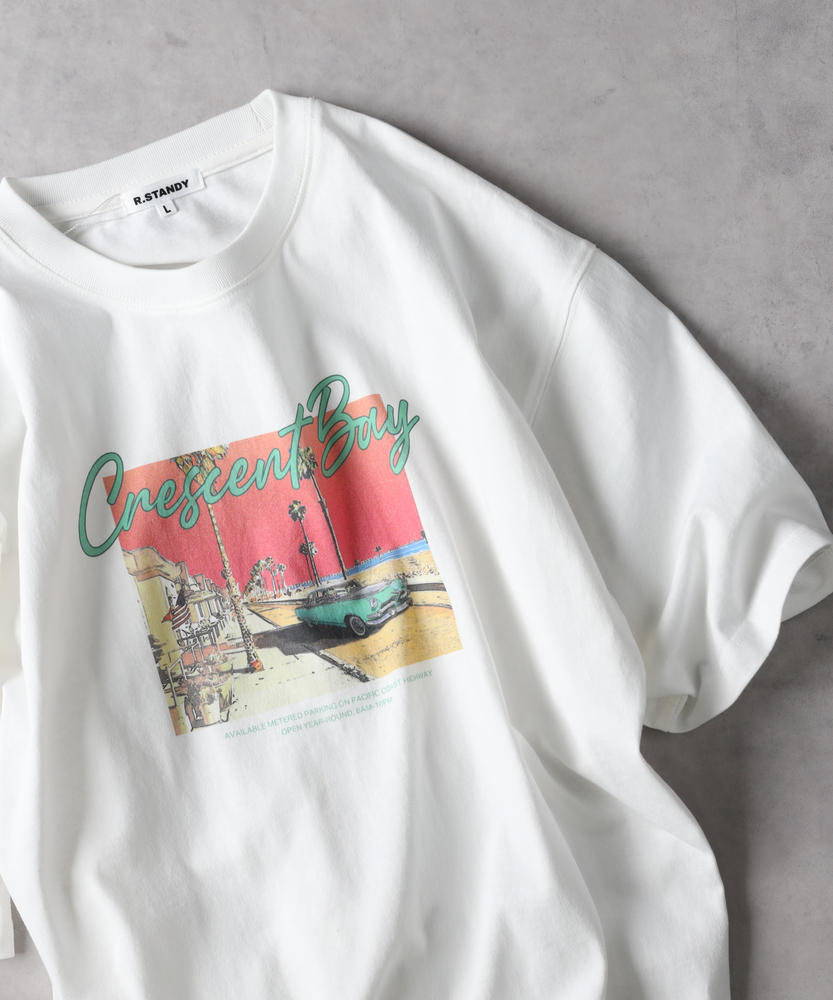 蝶のプリント ホワイトTシャツ CB451355 Jr.プリントTシャツ - ホワイト［1100］ │ CONVERSE