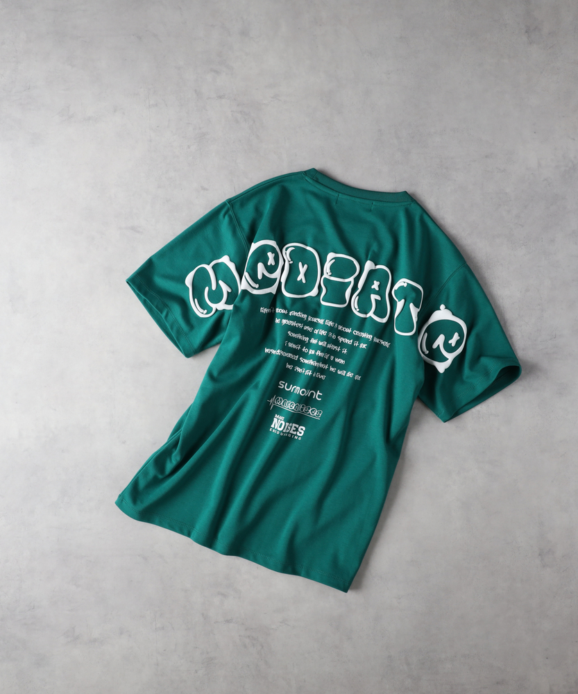 発砲バックプリントTシャツ(M ホワイト): トップス｜Right-on