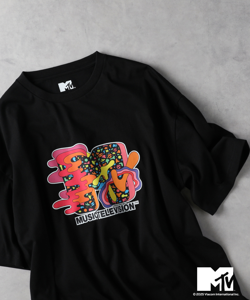 半袖Tシャツ メンズ 立体文字プリント ドロップショルダー 2色 tf2674-bmy-fn.