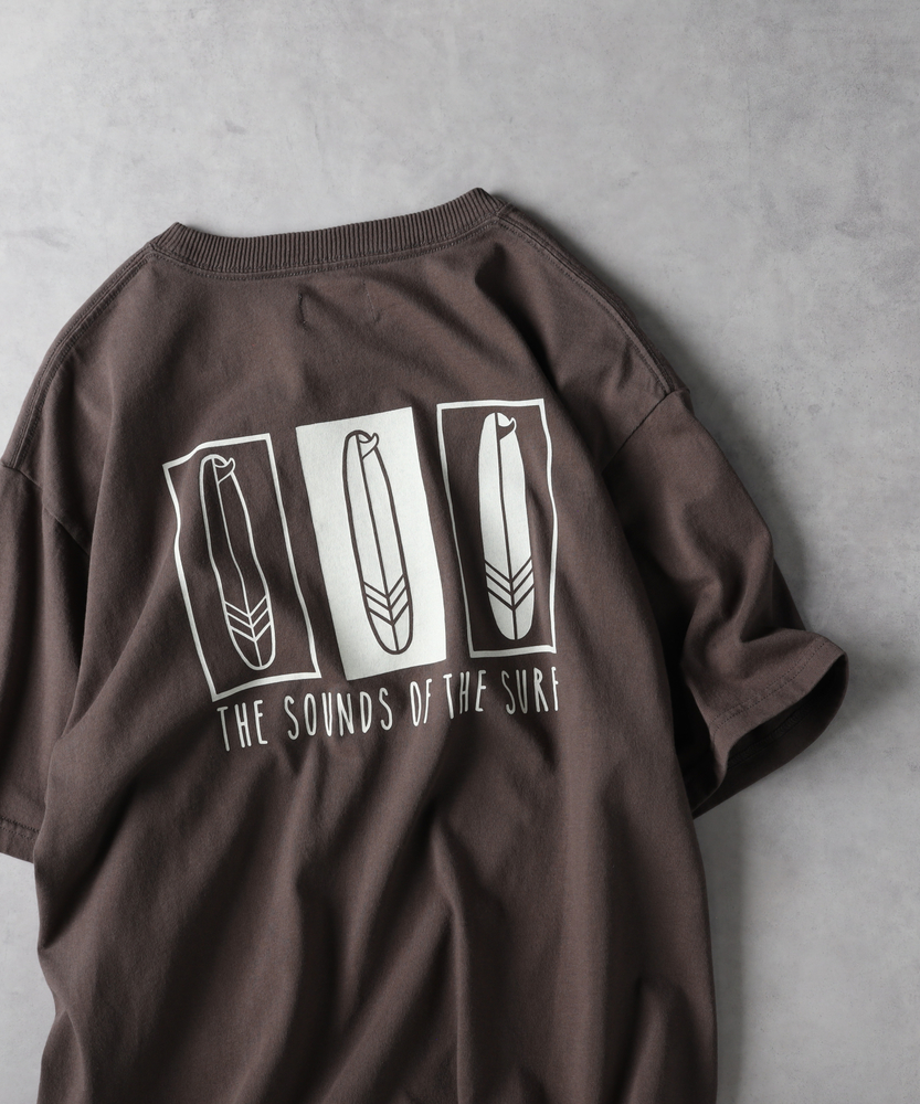 ◆ boohoo ◆ デラックス モナコ プリント Tシャツ オゾン加工サーフボードプリントTシャツ(M サックス): トップス