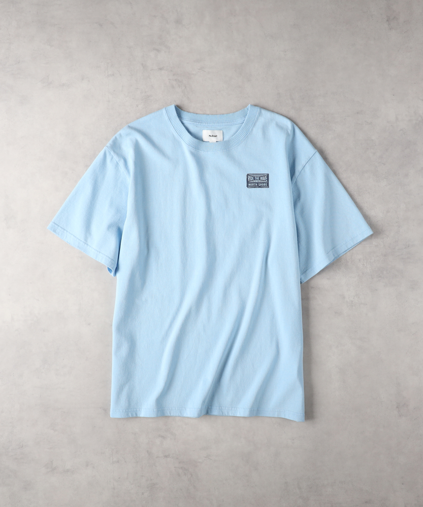 オゾン加工サーフボードプリントTシャツ(M サックス): トップス