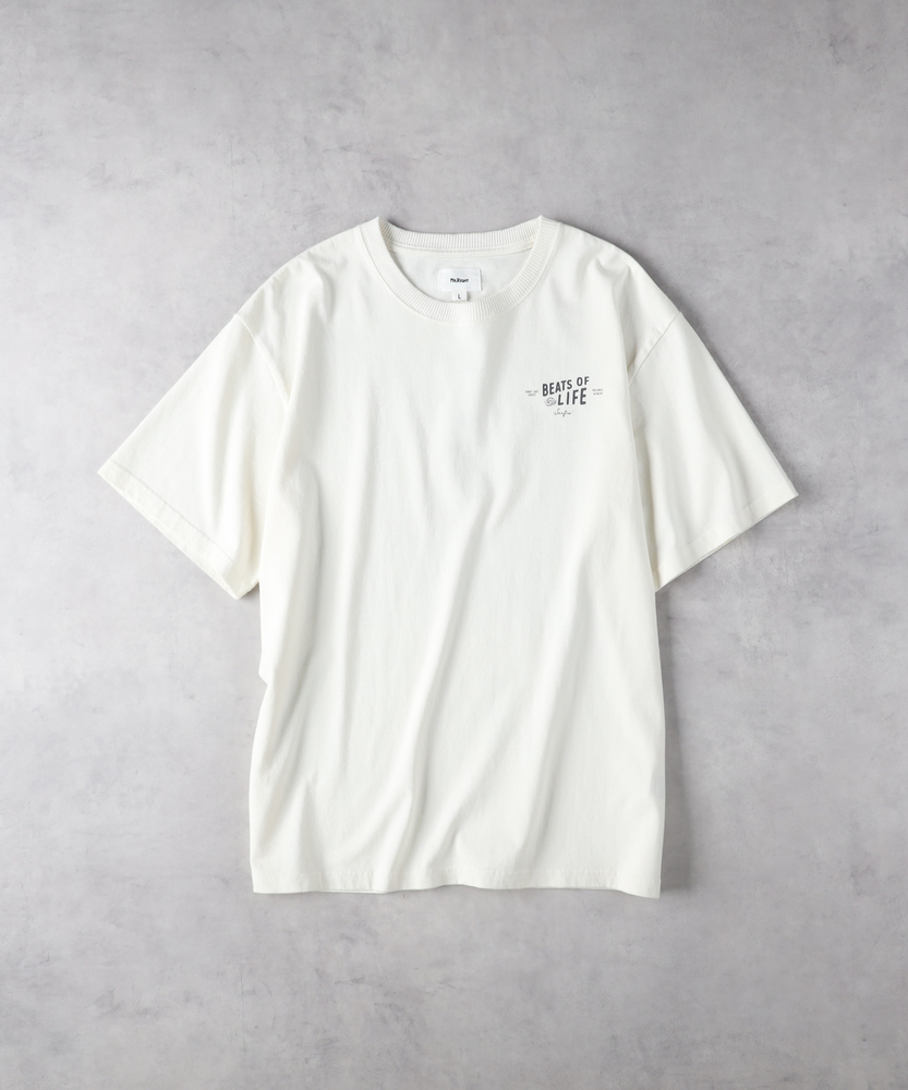 オゾン加工パームツリープリントTシャツ(M ホワイト): トップス