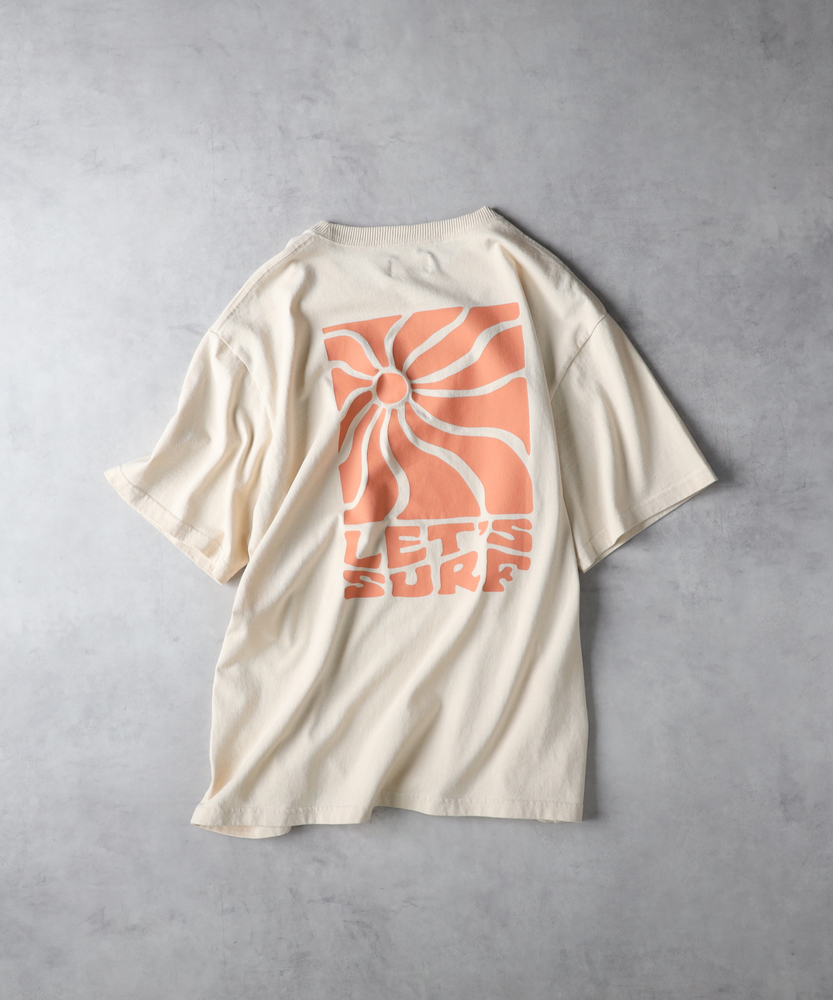 B'zオマケ付きoff the look未使用Tシャツ Mサイズ オゾン加工サンモチーフプリントTシャツ(M ネイビー): トップス