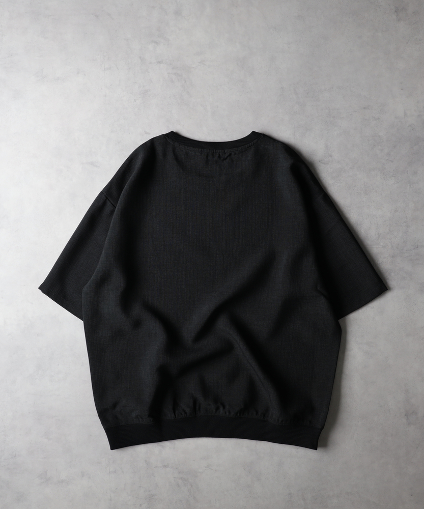 リネンライクプルオーバーTシャツ/セットアップ対応(M ネイビー