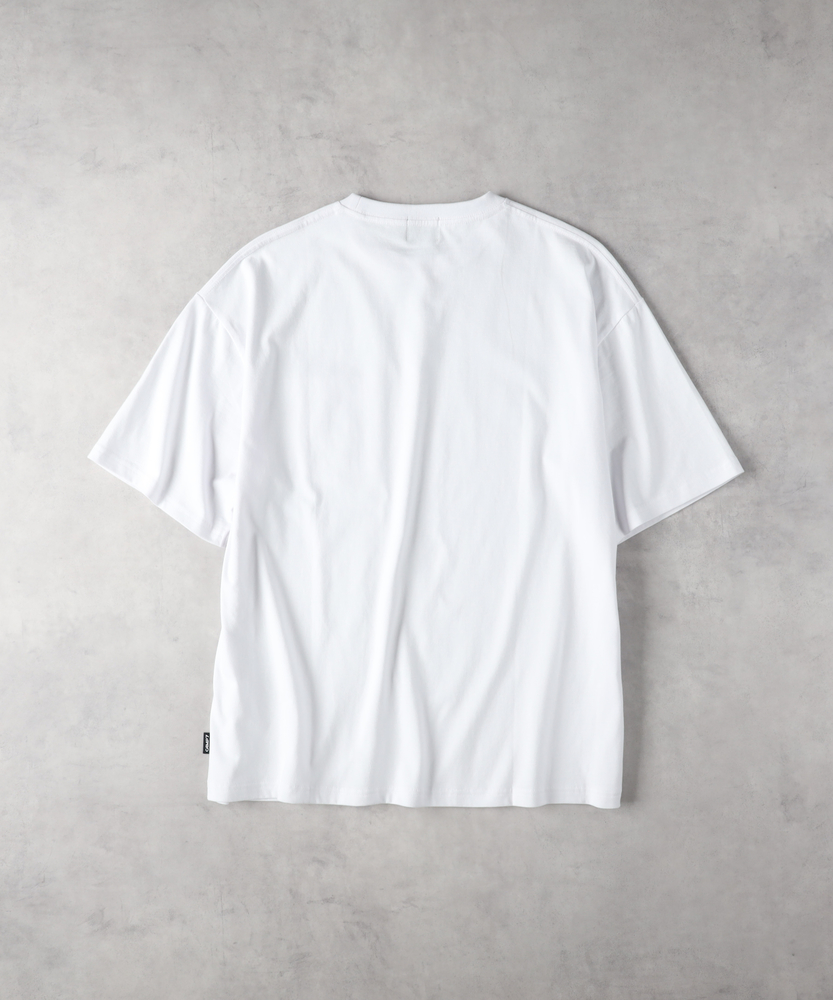 ♪♪【OFF-WHITE】胸ポケット付き ロゴ Tシャツ ロゴワッペン胸ポケットTシャツ(M ホワイト): トップス｜Right