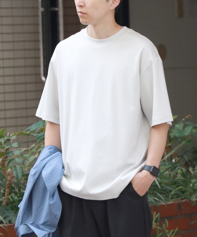Tシャツ・カットソー RONRON LINE LOGO SLIM CROP T SHIRT WHITE RR25BST4254WH 25SS【RONRON】LINE LOGO SLIM CROP T半袖Tシャツ (RONRON/T