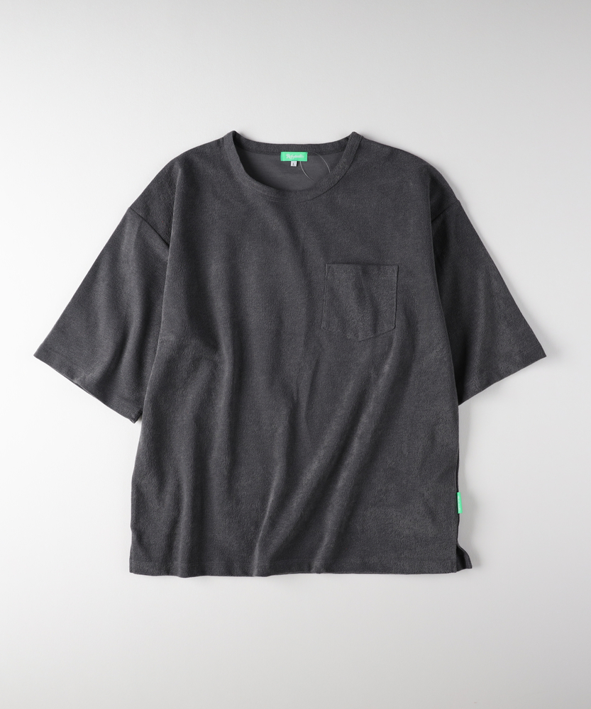 パイル胸ポケット半袖Tシャツ(M ネイビー): トップス｜Right-on