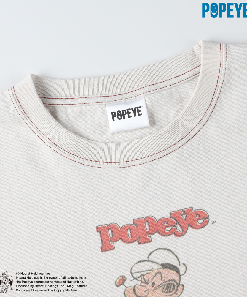 3月上旬販売予定】【POPYE】グラフィックプリントTシャツ(S