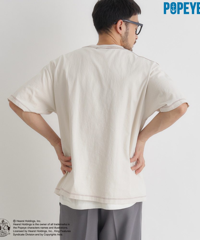 3月上旬販売予定】【POPYE】グラフィックプリントTシャツ(S