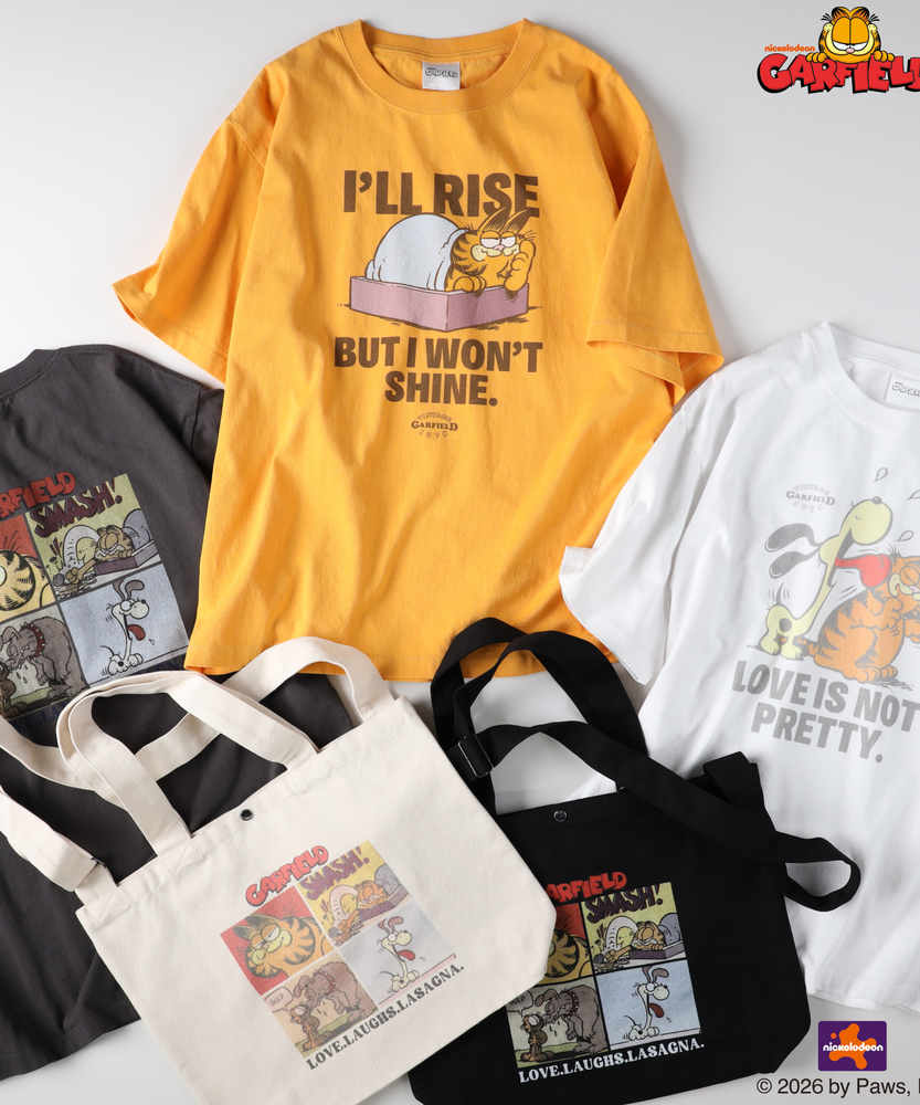 3月上旬販売予定】【GARFIELD】グラフィックプリントTシャツ(S