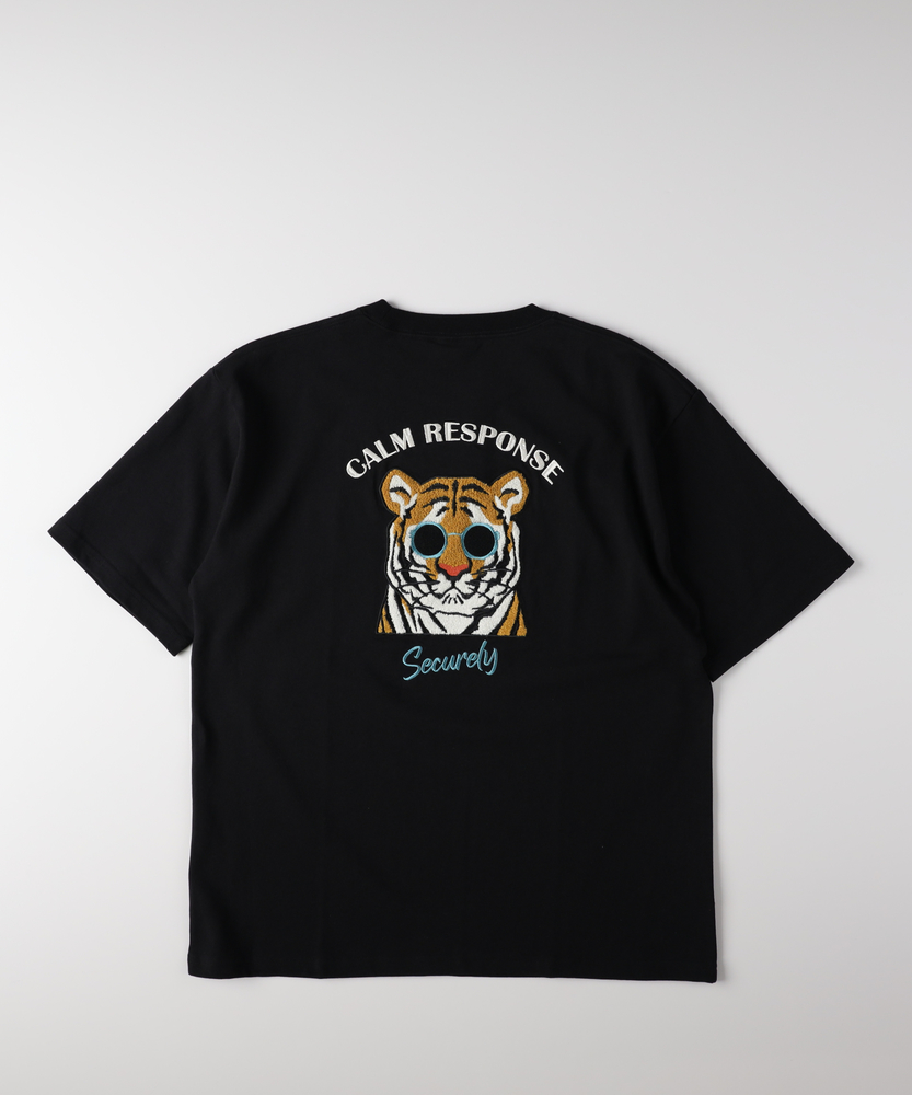 【未使用】Layering Tシャツ ブラウンB ティゴラ TIGORA レディース 半袖Tシャツ コットンセミワイドラウンド