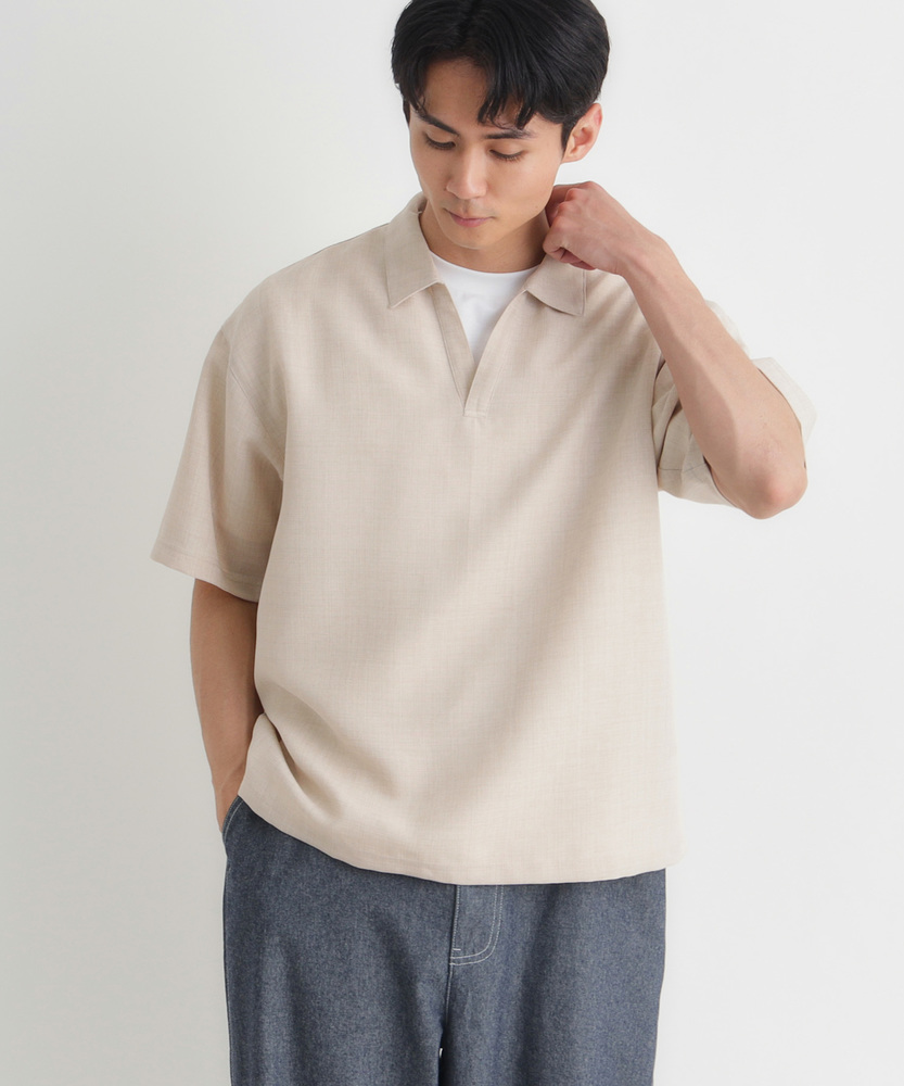 リネンライクスキッパーシャツ