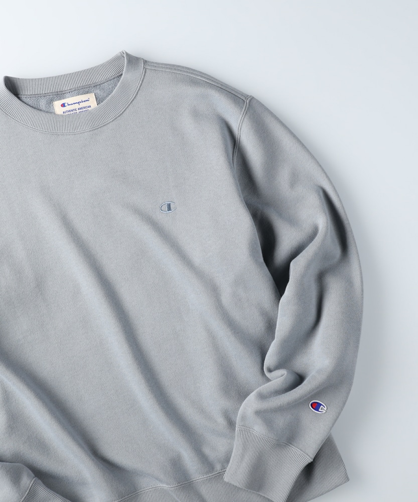 <カートにて10％off：WEB限定/12/8まで>無地クルーネックスウェット