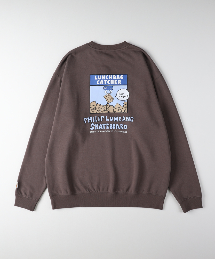 <カートにて10％off：WEB限定/12/8まで>「Philip Lumbang」プリントスウェットプルオーバー