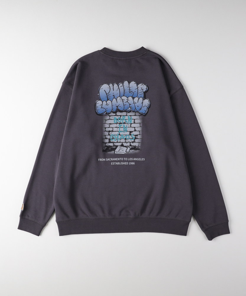 <カートにて10％off：WEB限定/12/8まで>「Philip Lumbang」プリントスウェットプルオーバー
