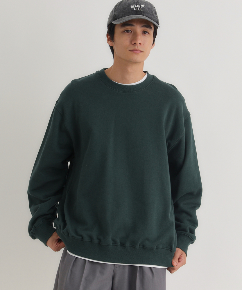 【マストBUYアイテム】オーバーサイズカラースウェットクルーネックプルオーバー（オーバーサイズ・BOXシルエット・大人のスウェット・裏毛・ベーシック）
