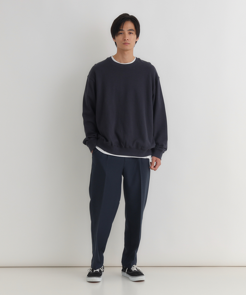 【定価30,800円】 新品 ラッセルノ クルーネックスウェット　黒 10.0オンス ラグランスリーブ クルーネック スウェット 裏パイル