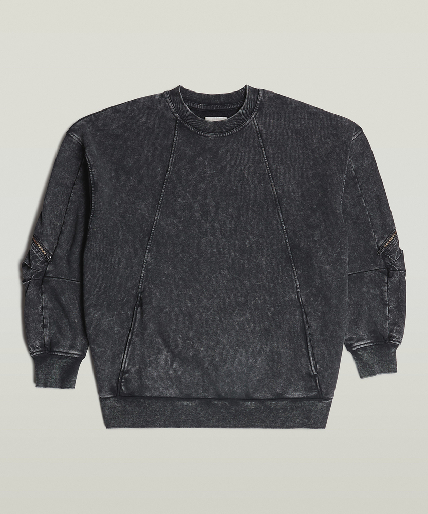 pggダークグレー セーター サイズ4 Washed」オーバーサイズセーター(S ダークグレー): トップス