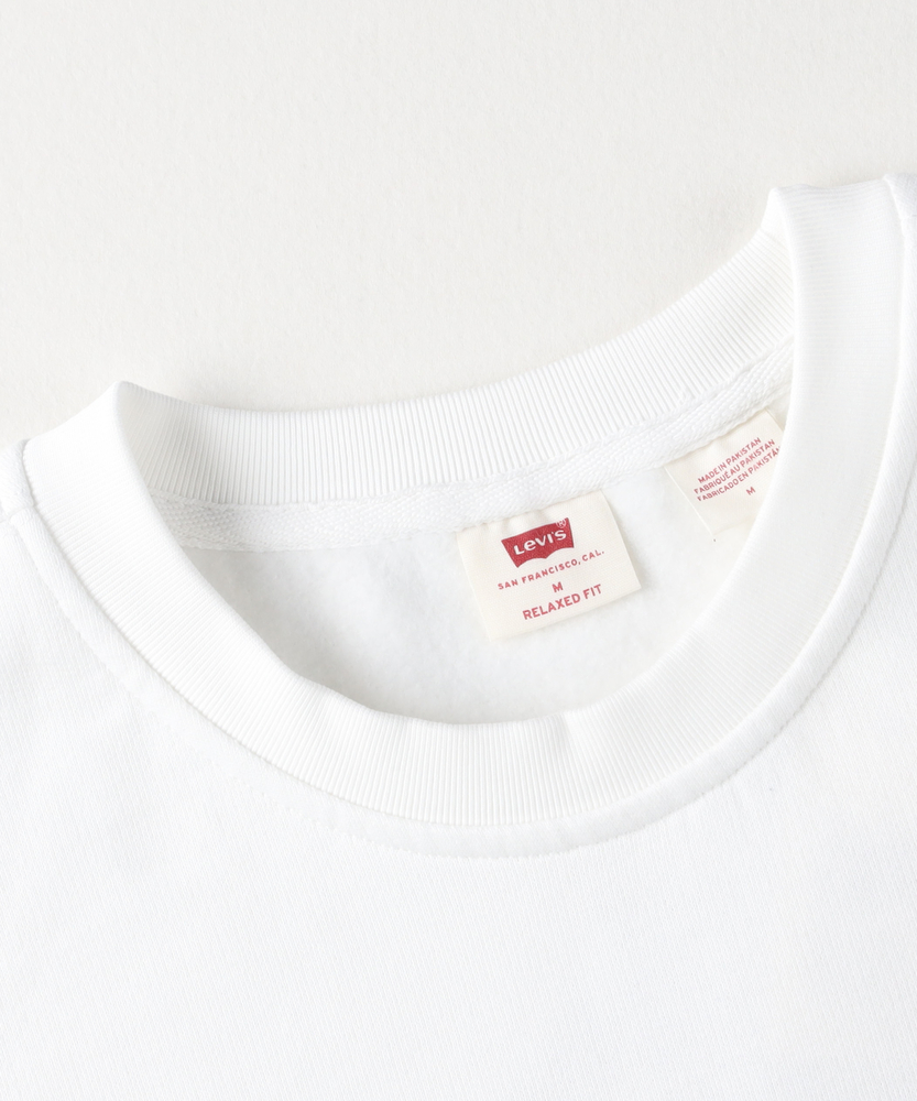 ホワイト グラフィックプリント スウェット 綿100％フロッキープリントスウェット＜大きいサイズ有＞シック