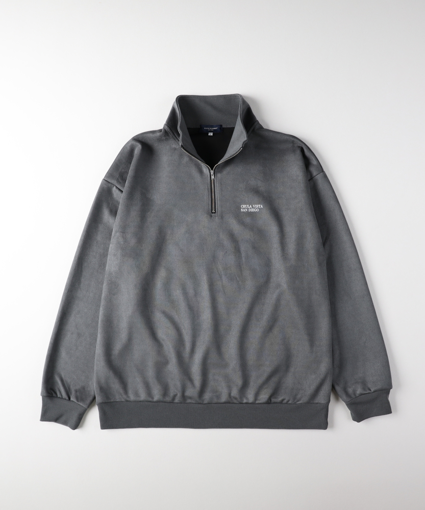 RYY　送料分として フェイクスエードハーフZIPトレーナー（WEB限定価格 10/23～10