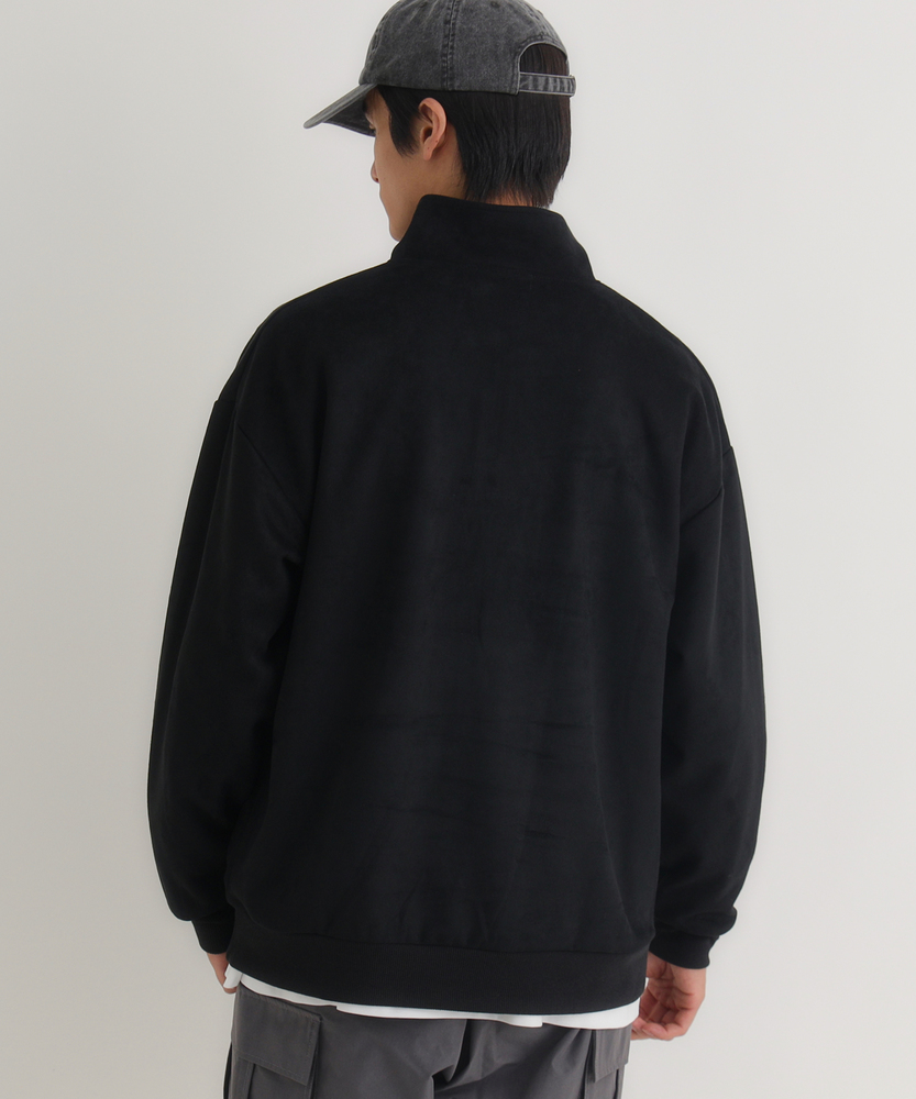 フェイクスエードハーフZIPトレーナー（WEB限定価格 10/23～10