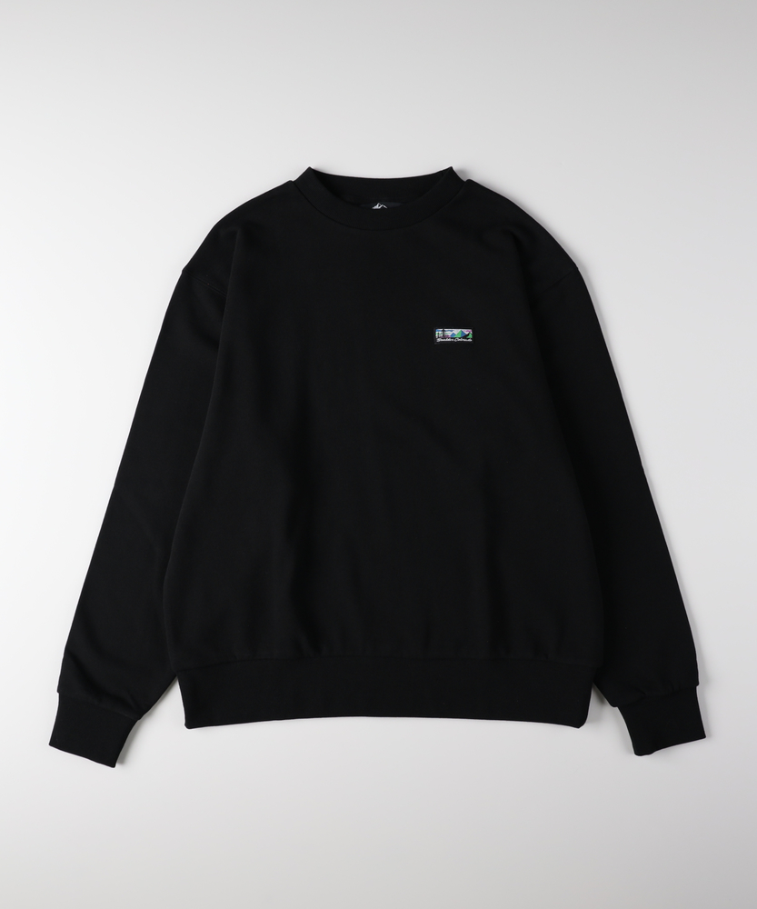 <カートにて10％off：WEB限定/12/8まで>胸ラベルロゴクルーネックトレーナー