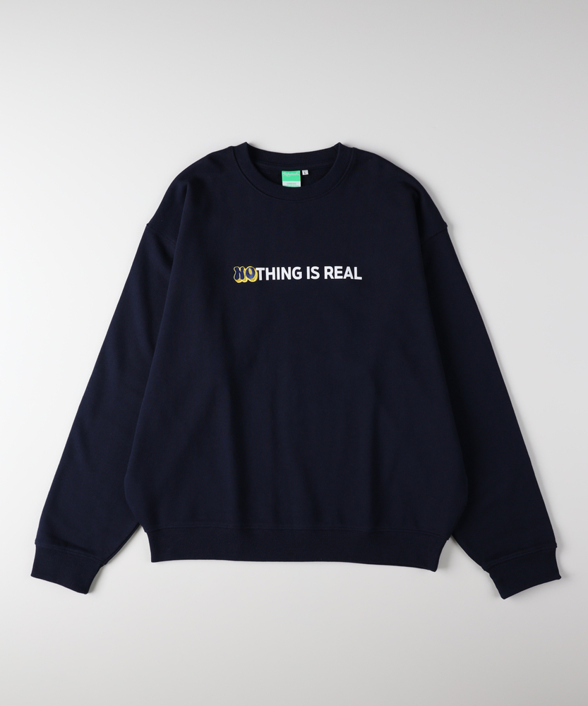 <カートにて10％off：WEB限定/12/8まで>ワンポイントロゴ刺繍クルーネックプルオーバー