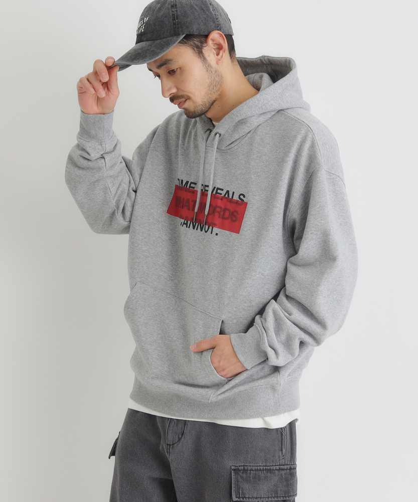 スクリーンプリントプルオーバーパーカー(S グレー): トップス｜Right