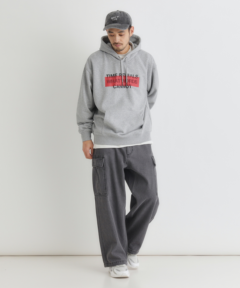 スクリーンプリントプルオーバーパーカー(S グレー): トップス｜Right