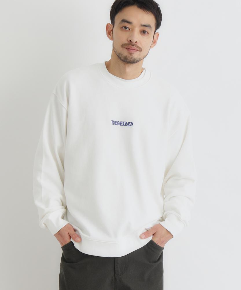 ホワイト/Ｍサイズ♬長袖スウェット トレーナー セール】ロング丈 ワイドシルエット スウェット ドルマン プルオーバー