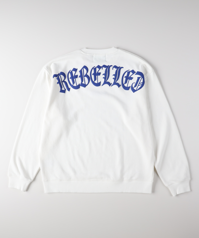 <カートにて10％off：WEB限定/12/8まで>バック発砲プリントスウェットプルオーバー