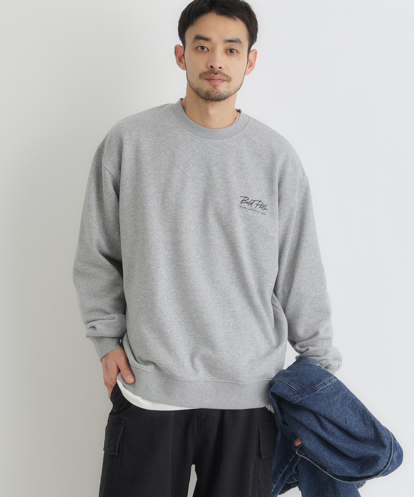 バックプリントスウェットプルオーバー