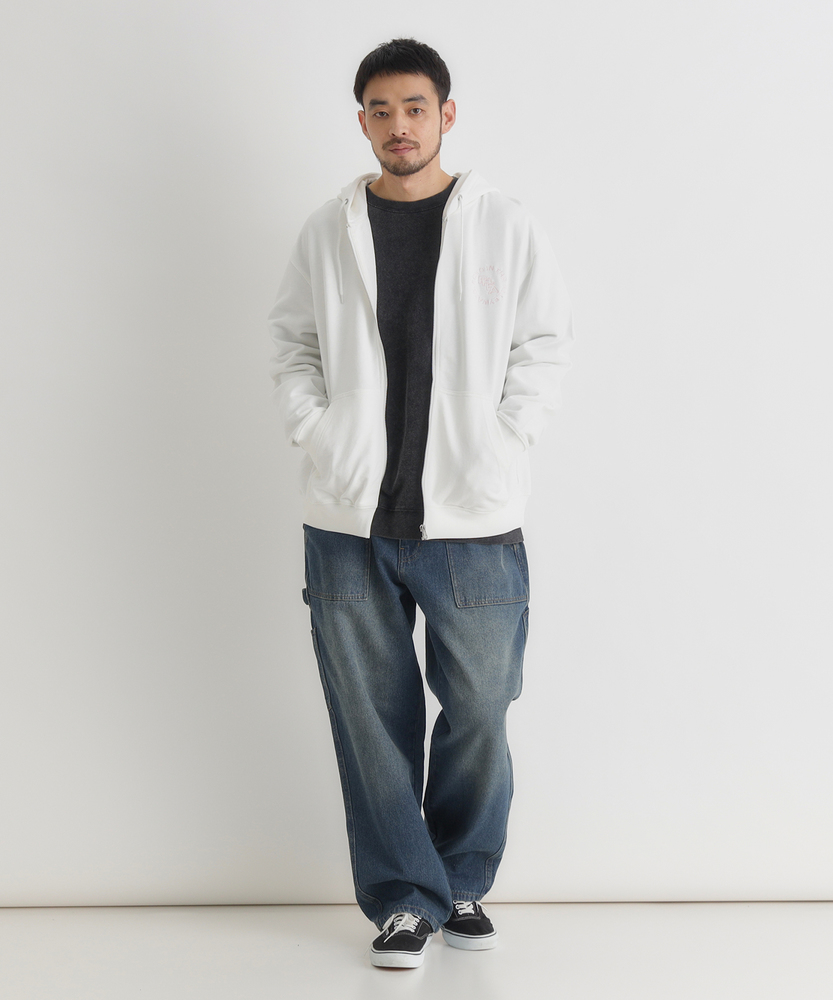 ワンポイントロゴフルジップパーカー(S ホワイト): トップス｜Right-on