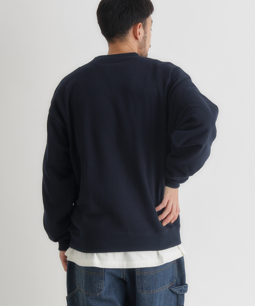 アニマル柄グラフィックスウェットプルオーバー(S ネイビー): トップス