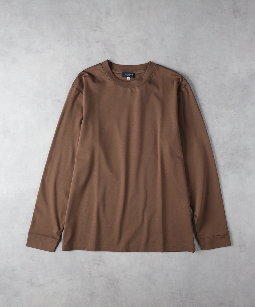 【店舗で人気】【さらっと心地良い】シルケット加工ロングスリーブTシャツ(遮熱・接触冷感)